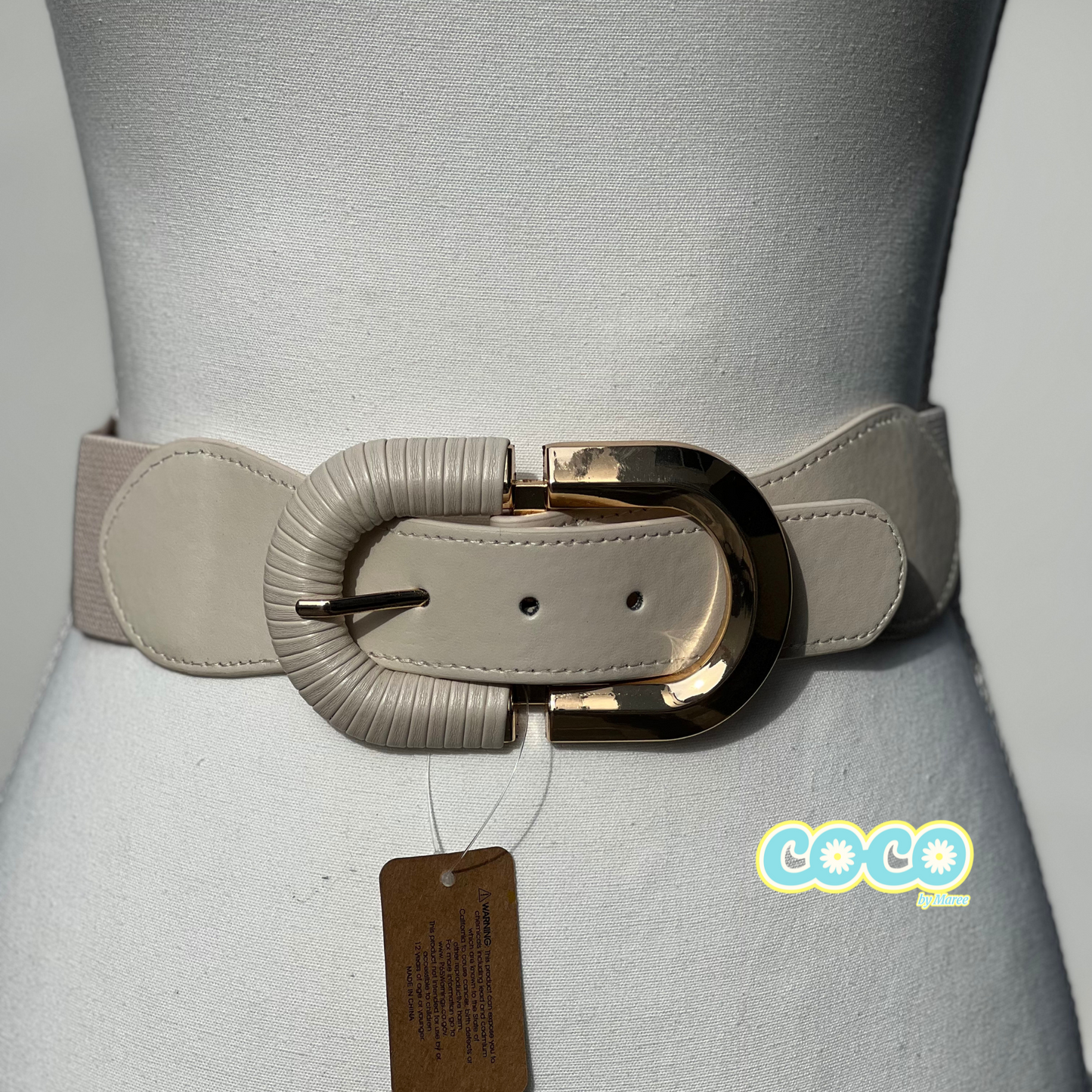 Elastic belt oval buckle