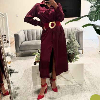 Long sleeves midi dress