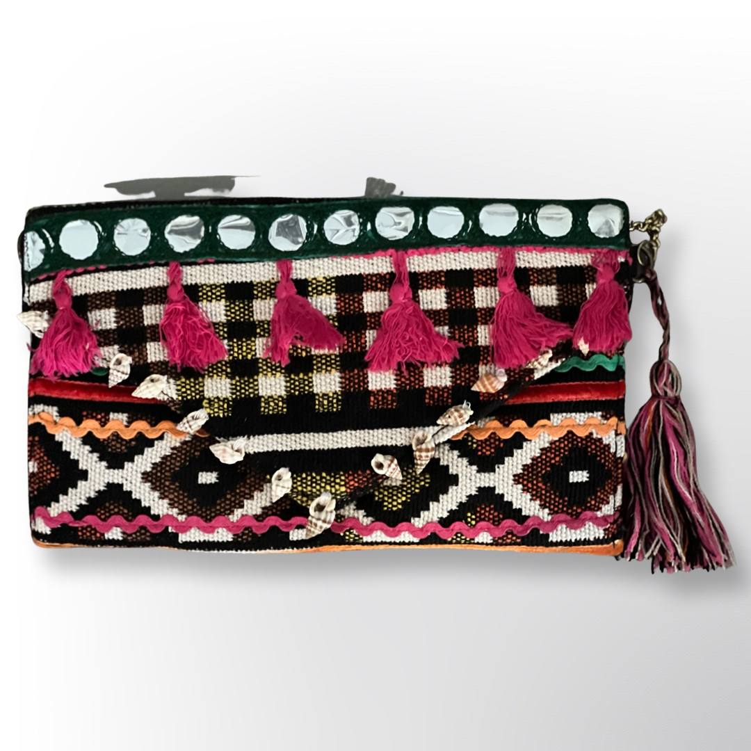 clutch purse with straps